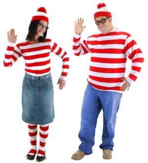 Wheres Waldo   Wenda & Waldo Adult Couples Costume Set   Small/XXL 