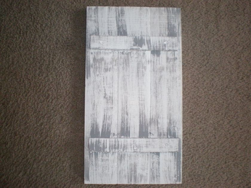 White Weathered Look Shutter Primitive (Rustic) Wood  