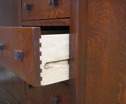 Mission Wardrobe bookcase drawers oak furniture dresser  