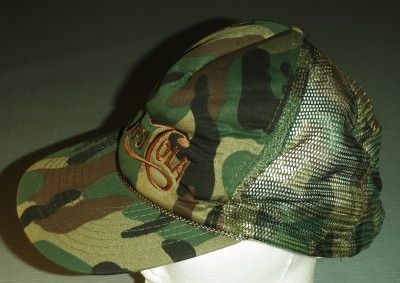 Vtg 80s PEPSI COLA Snapback Mesh Trucker Hat Cap camo camouflage mens 