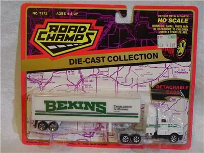 Road Champs Die Cast Semi Truck & Trailer Bekins Excellence In Moving 