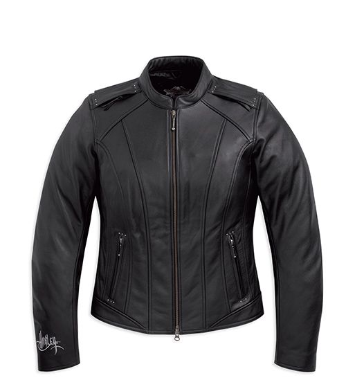 NWT Harley Davidson Ladies Majestic Leather Jacket Studs Bling 97082 