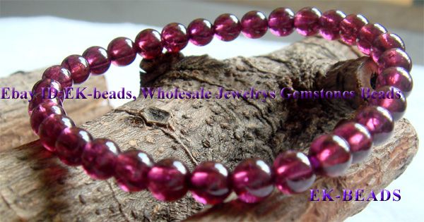Small High Quality Natural Garnet Bracelet Round beads  