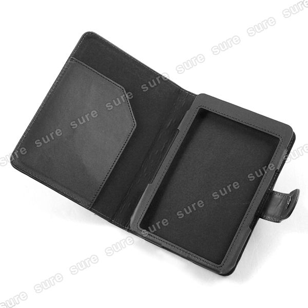 Black PU Leather Flip Case BOOK Cover for 6  Kindle 4 2011 New 