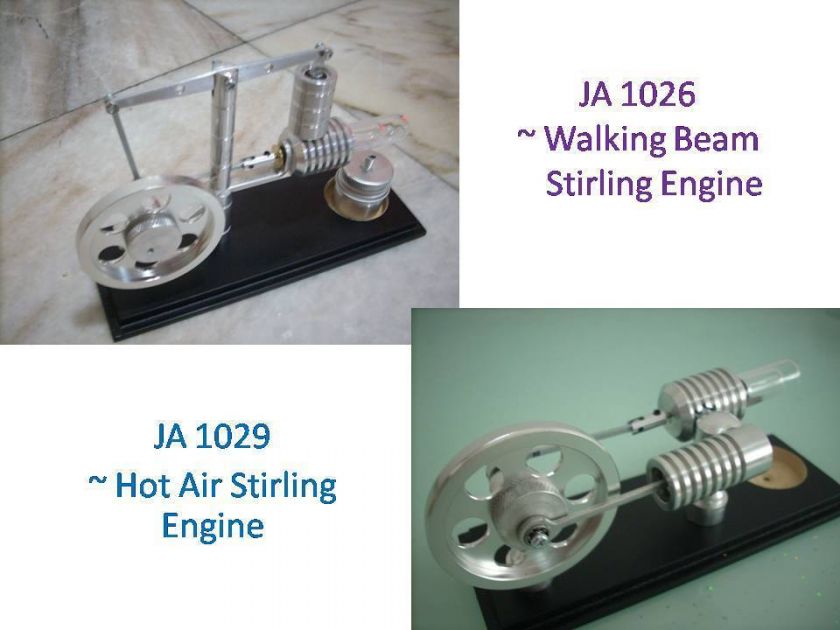 Walking Beam Stirling Engine + Hot Air Stirling Engine (2 sets)  
