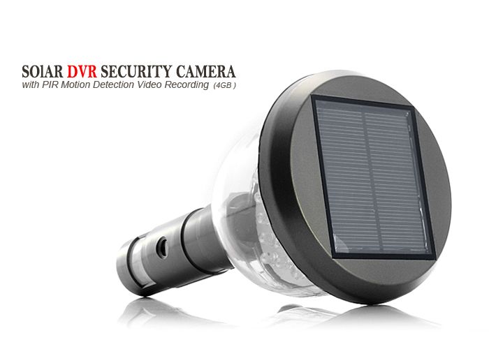 Solar DVR Security Camera PIR Motion Detection REC 4GB  