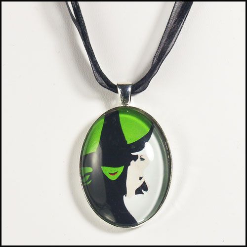 WICKED THE MUSICAL Pendant Necklace BROADWAY PLAY LOGO  